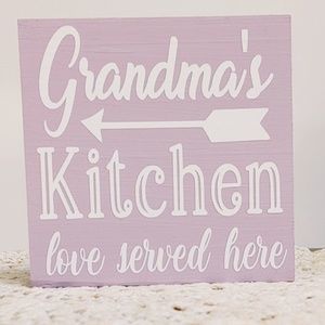 Handmade Tiered Tray Decor/Mini Wood Sign/Grandma's Kitchen/Home Decor/Gift